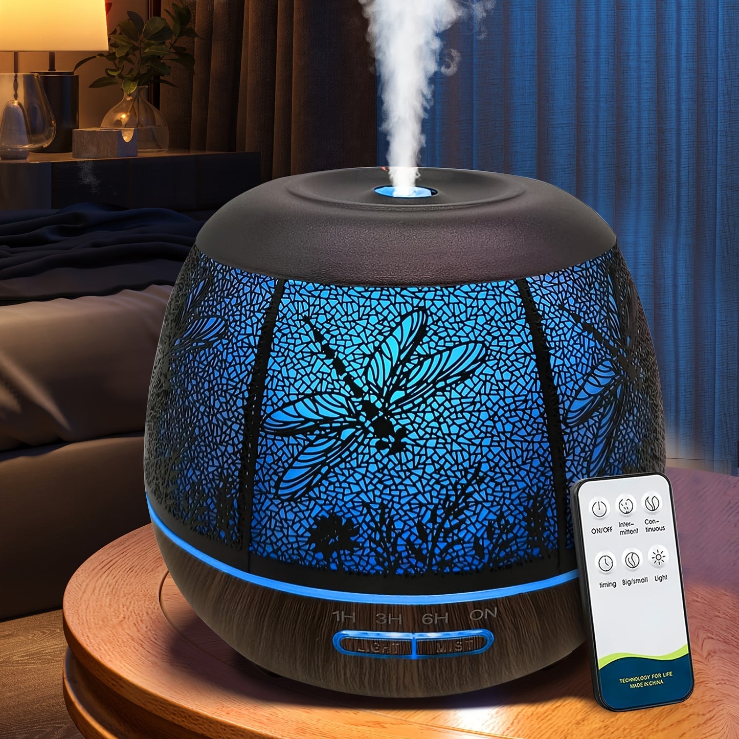 NANAROCCID Metal Aromatherapy Diffuser With 7-Color LED Lights