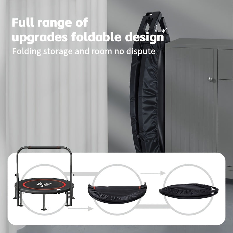 Trampoline With Adjustable Handles Iron Frame Silent Fitness