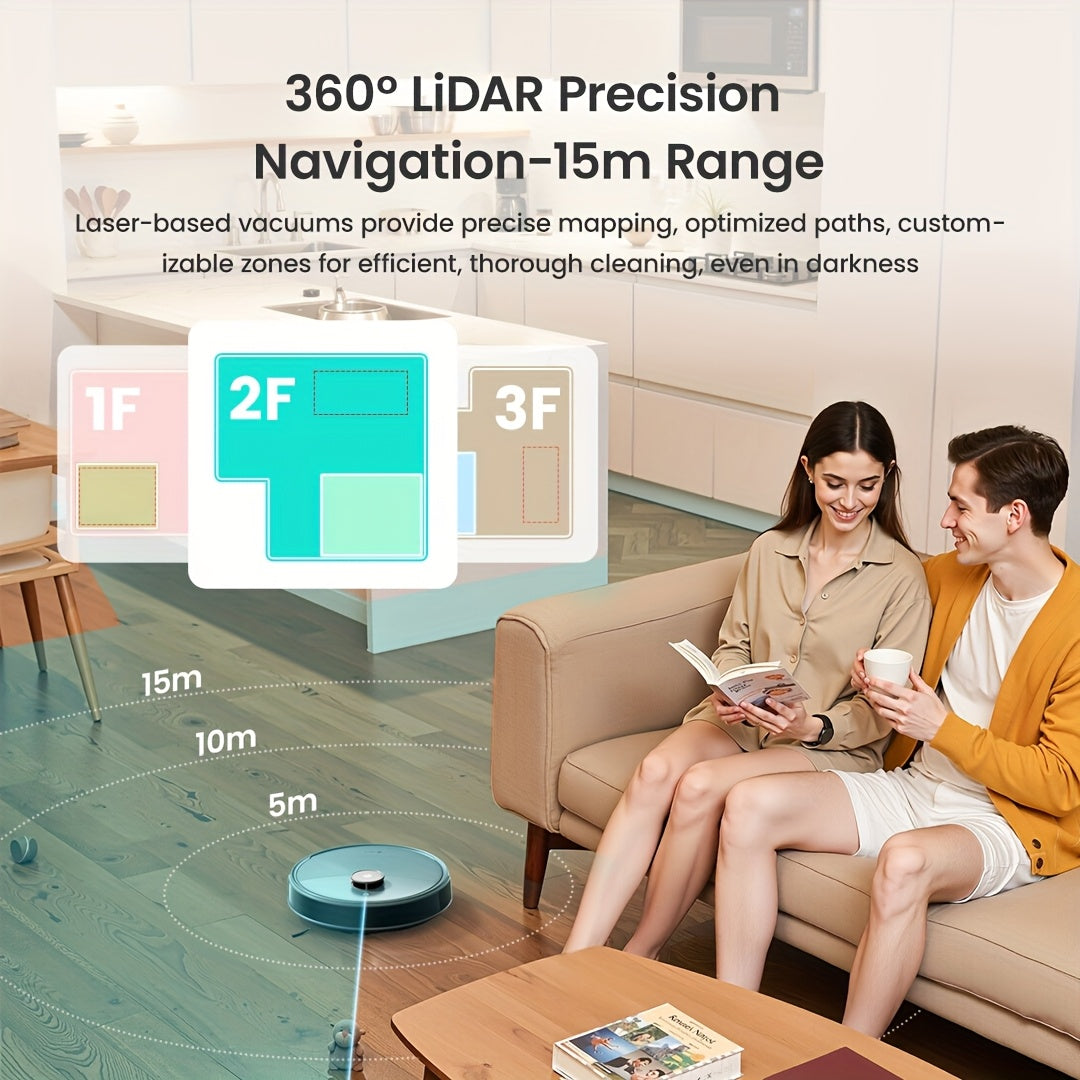 LEFANT Robot Vacuum Mop 2-In-1 With Self-Emptying Station