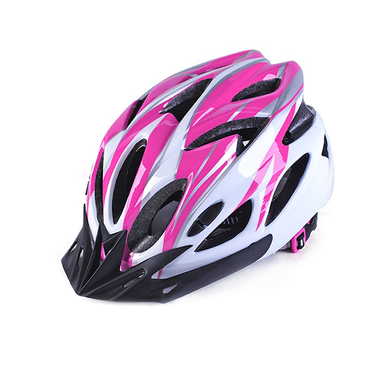 Bicycle Helmet, Unisex Adjustable Lightweight, Breathable Ventilated Honeycomb Design, Built-in Cushioning Pads Sun Visor, Safe Comfortable Riding Experience for Cycling