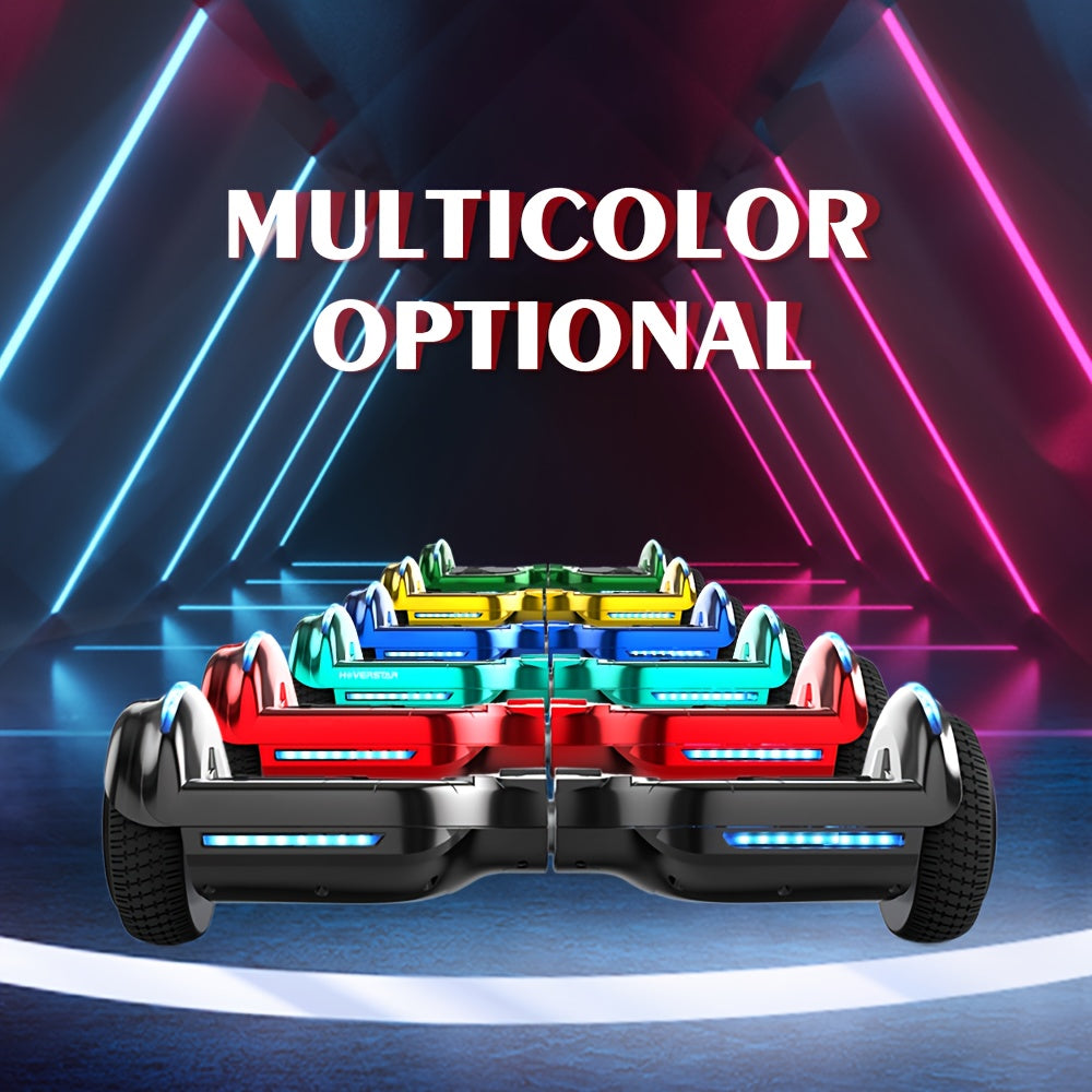 Hoverboard With LED Wheel Design And Rechargeable Battery