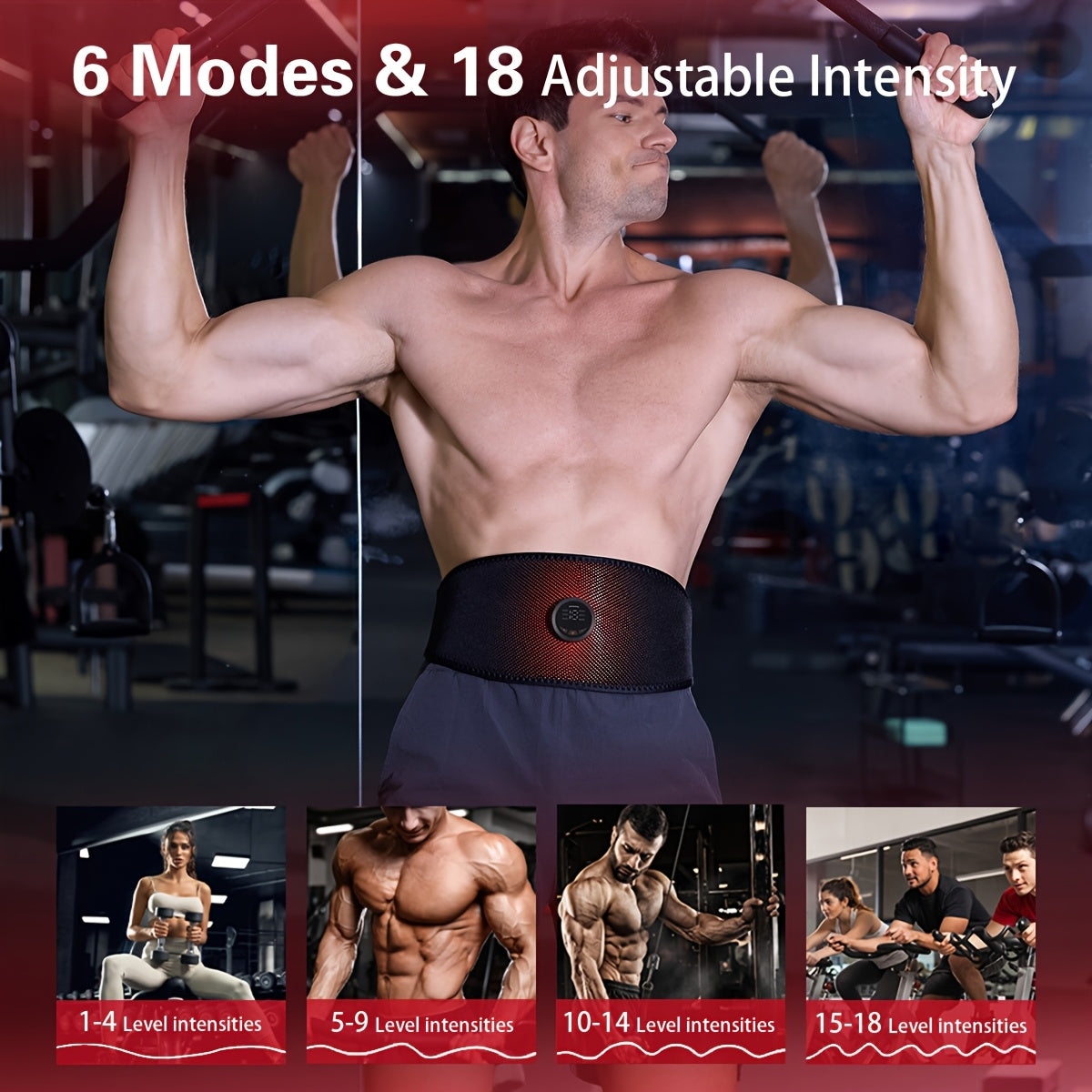 Abdominal Muscle Trainer, Abdominal Muscle Training Belt, Abdominal Muscle Stimulator, EMS Massager, Fat Reduction Trainer, a Rechargeable and Reusable Abdominal Muscle Trainer Suitable for Family Use, Father's Day, Thanksgiv