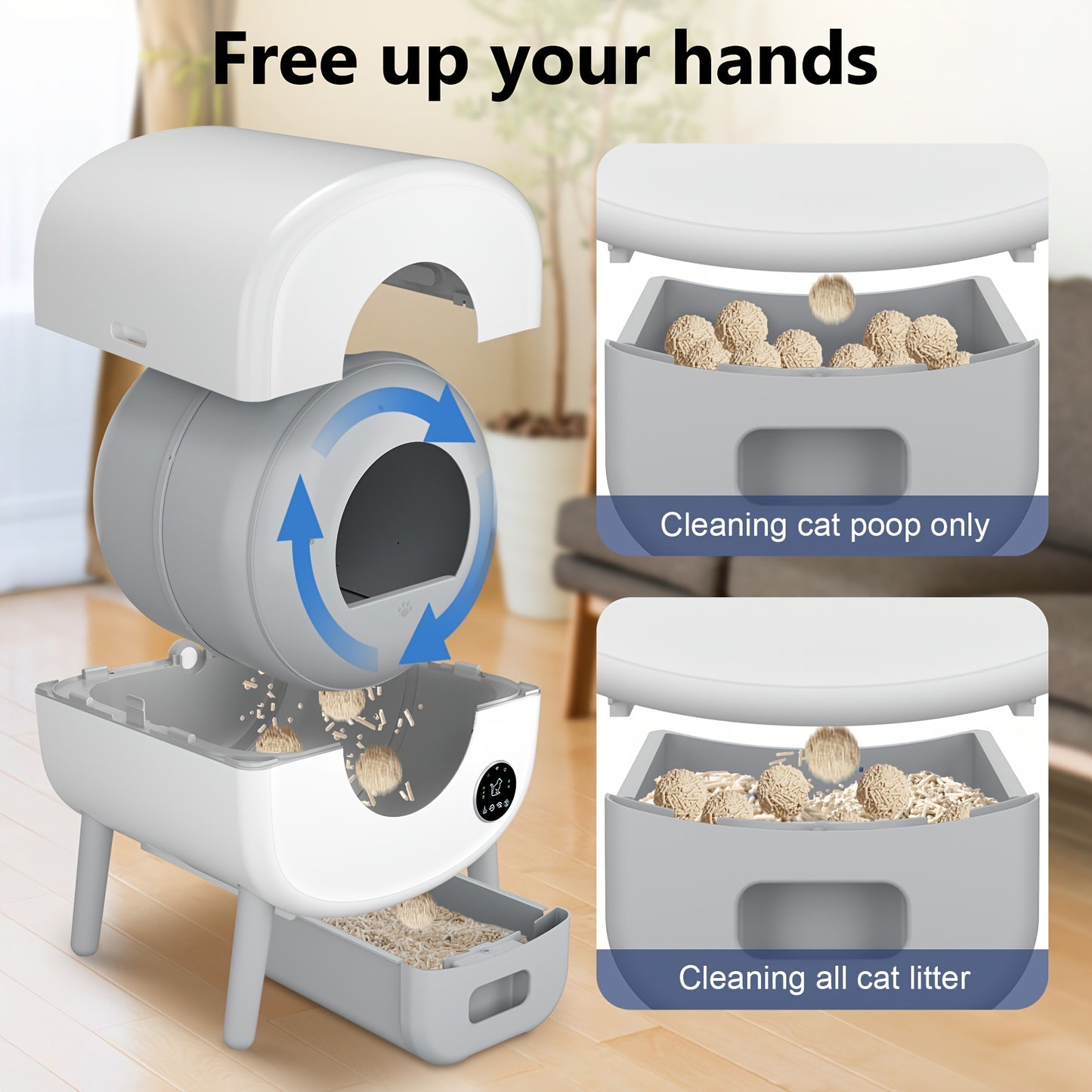 Cat Litter Box App Controlled Self Cleaning System