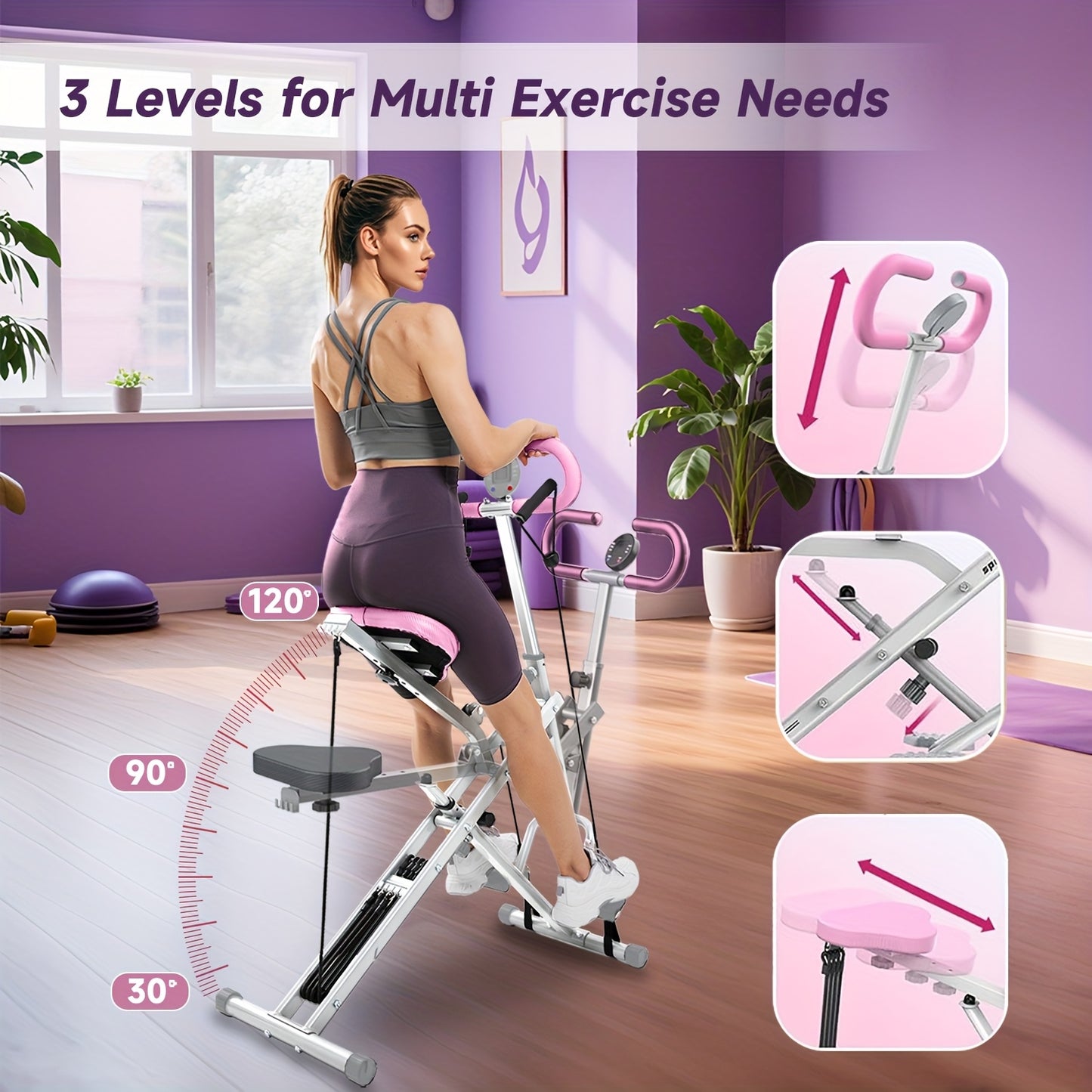 Feierdun 2-in-1 Squat and Row Machine Real Time Feedback