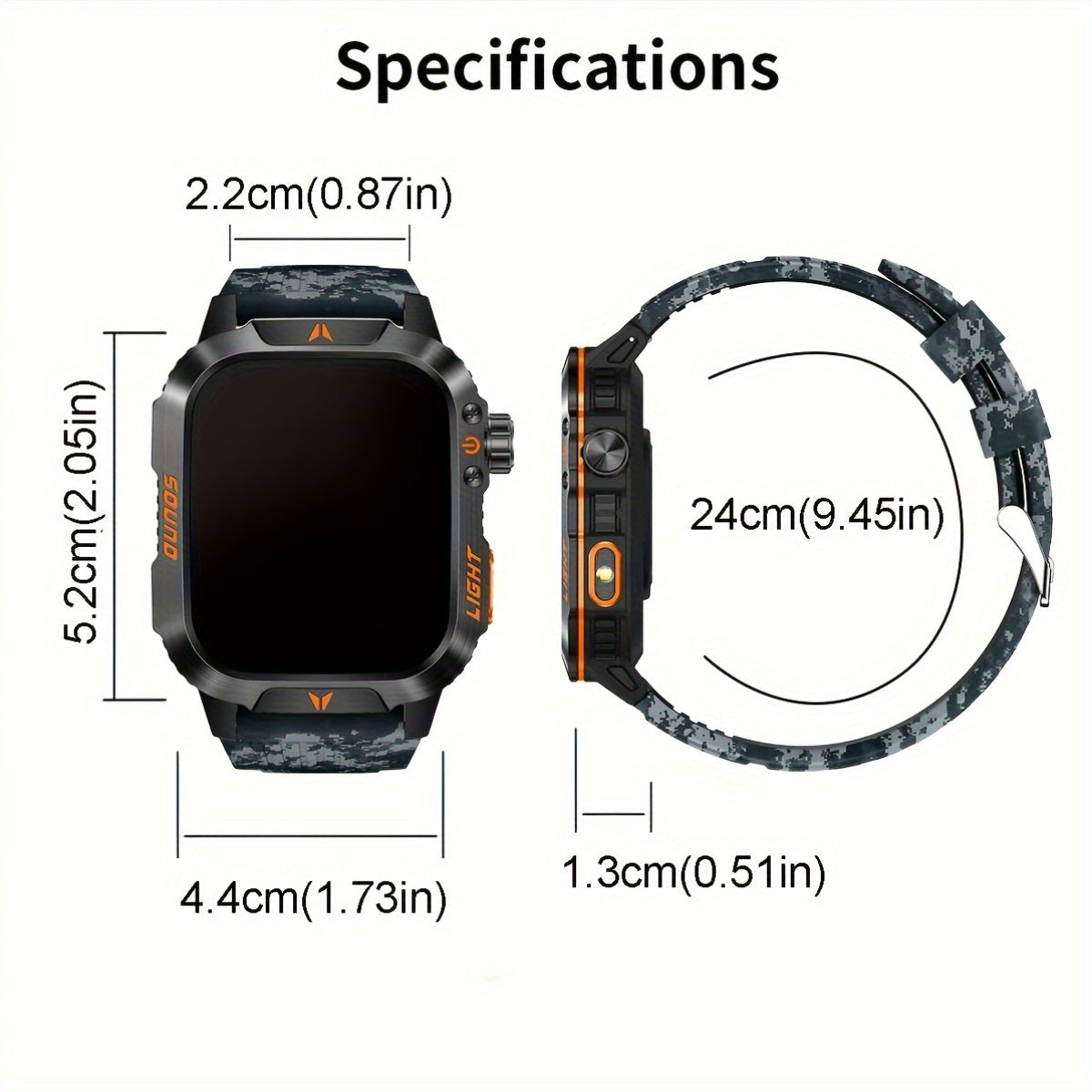 COIUSOR Smartwatch With Call Function Rugged Outdoor
