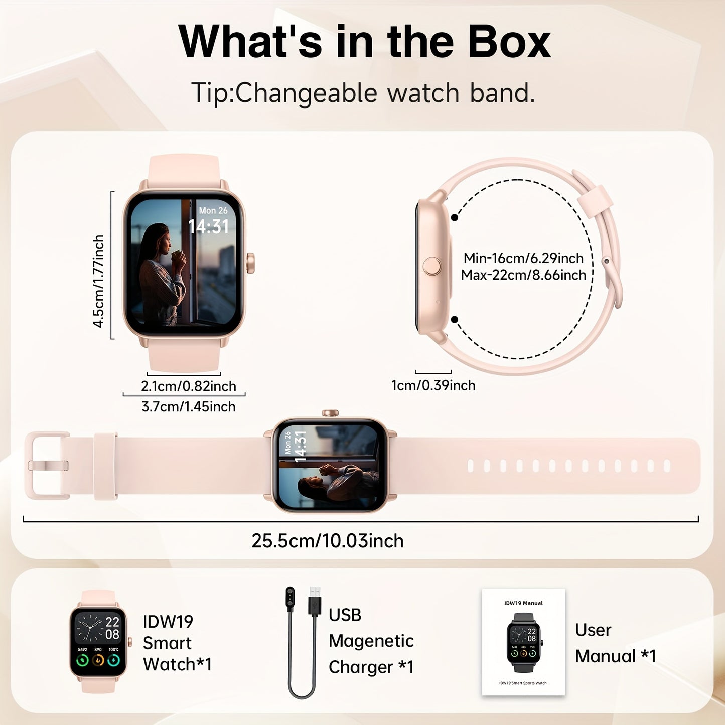 RJHGP Smart Watch Alexa Built-in Calls, Fitness Tracker, Sleep Monitor