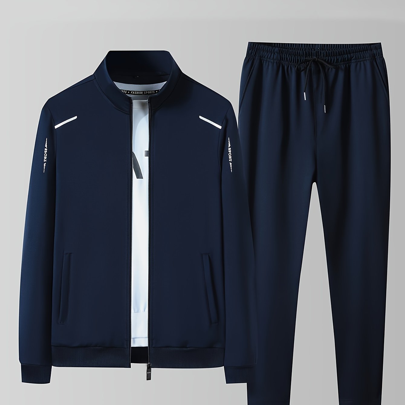 Men's Casual Sports Set: Breathable Polyester Hoodie And Joggers