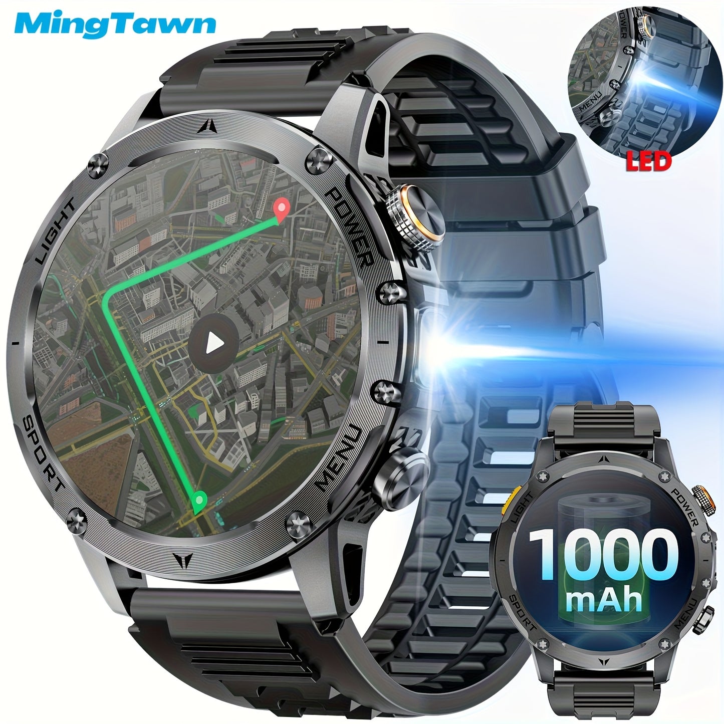 MINGTAWN Smartwatch HD Full Touch Screen Fitness Tracker