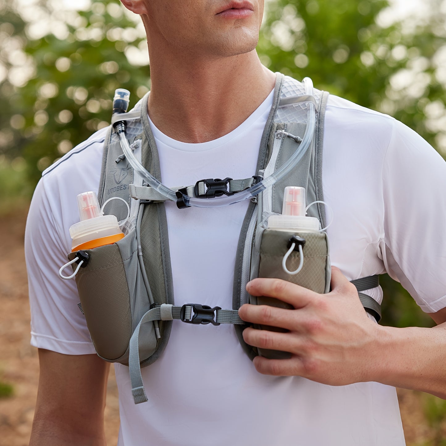 UTOBEST 5L Lightweight Multi-pocket Outdoor Running Vest Hydration Backpack Suitable For 1.5L Water Bladder