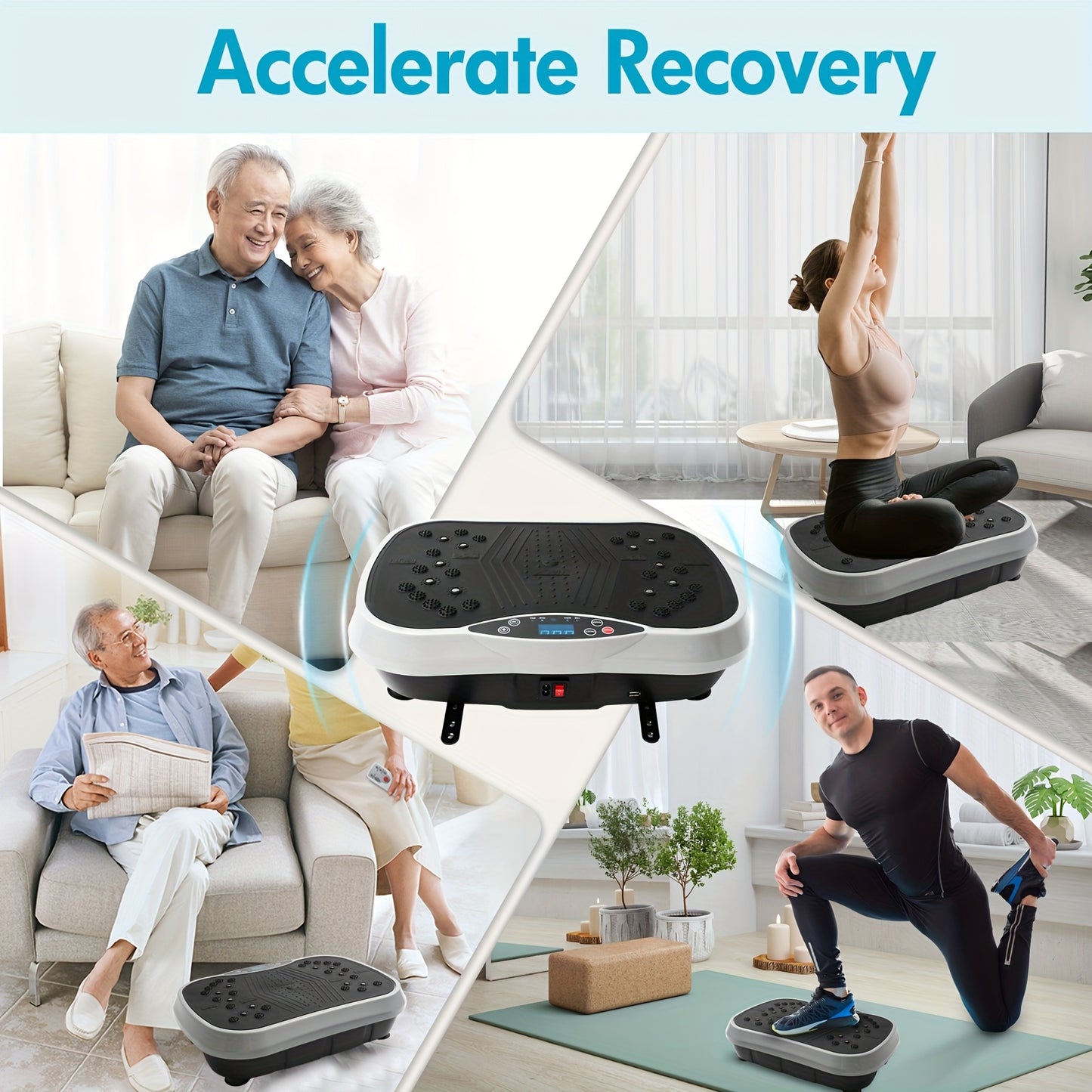 Vibration Plate Exercise Machine With 99 Speeds For Home Gym