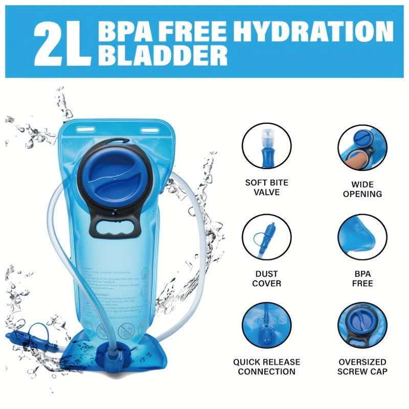 Laser Outdoor Backpack with 2-liter Water Bag - A Must-have for Holidays! Rave Water Bag Backpack, Suitable for Outdoor Activities Such As Hiking, Running, Cycling, Etc