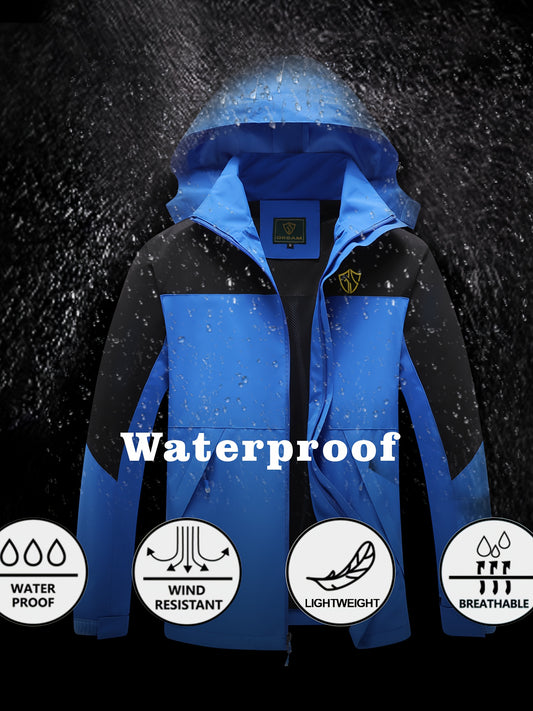 Raincoat Men's Polyester Jacket for Outdoor Adventures