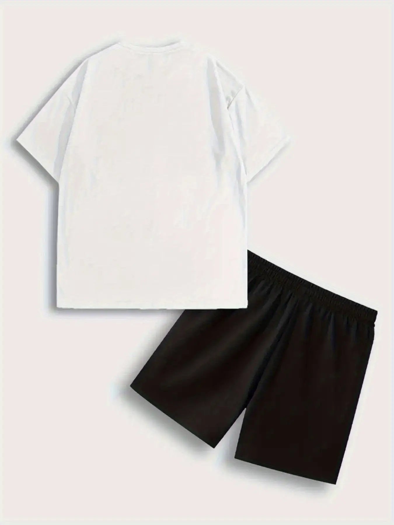 Men's Gym Set Breathable Motivational Tee And Shorts
