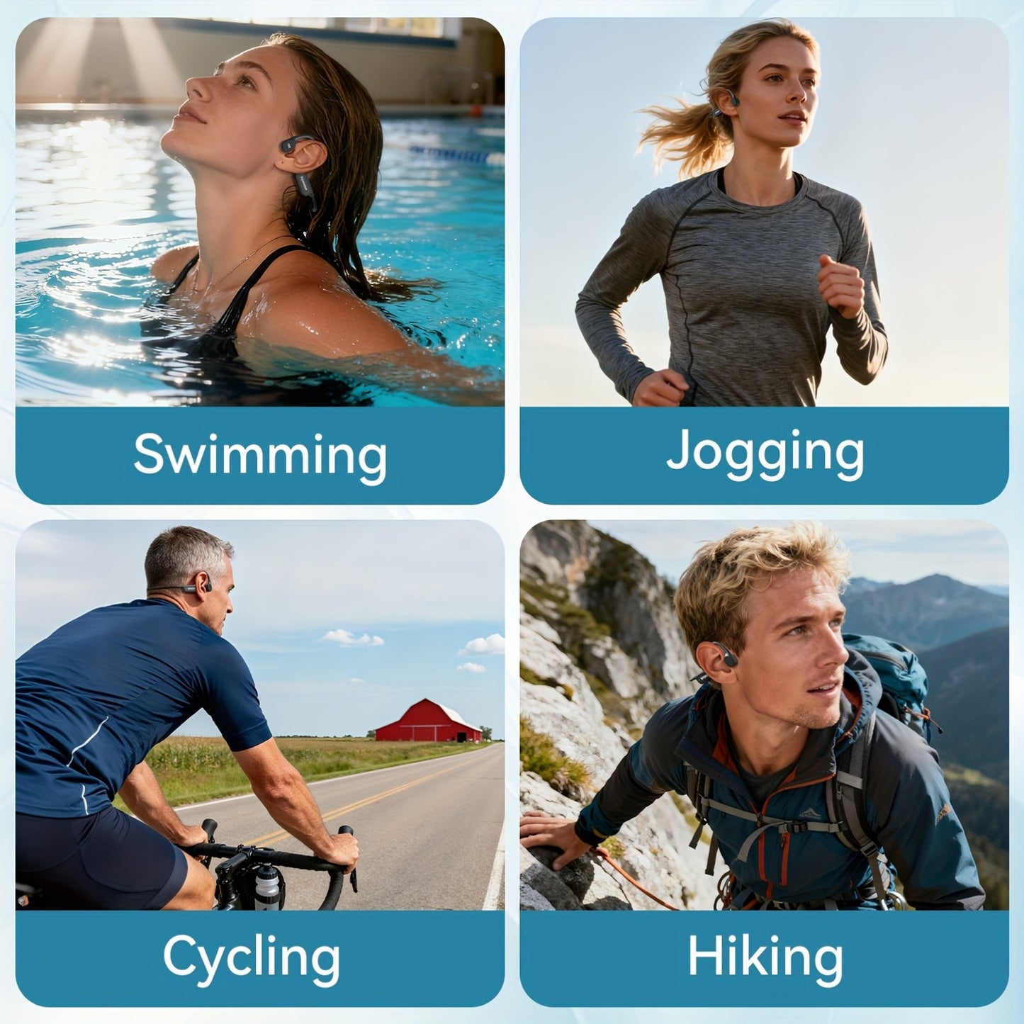 Viyawise Bone Conduction Headphones Open Ear Waterproof