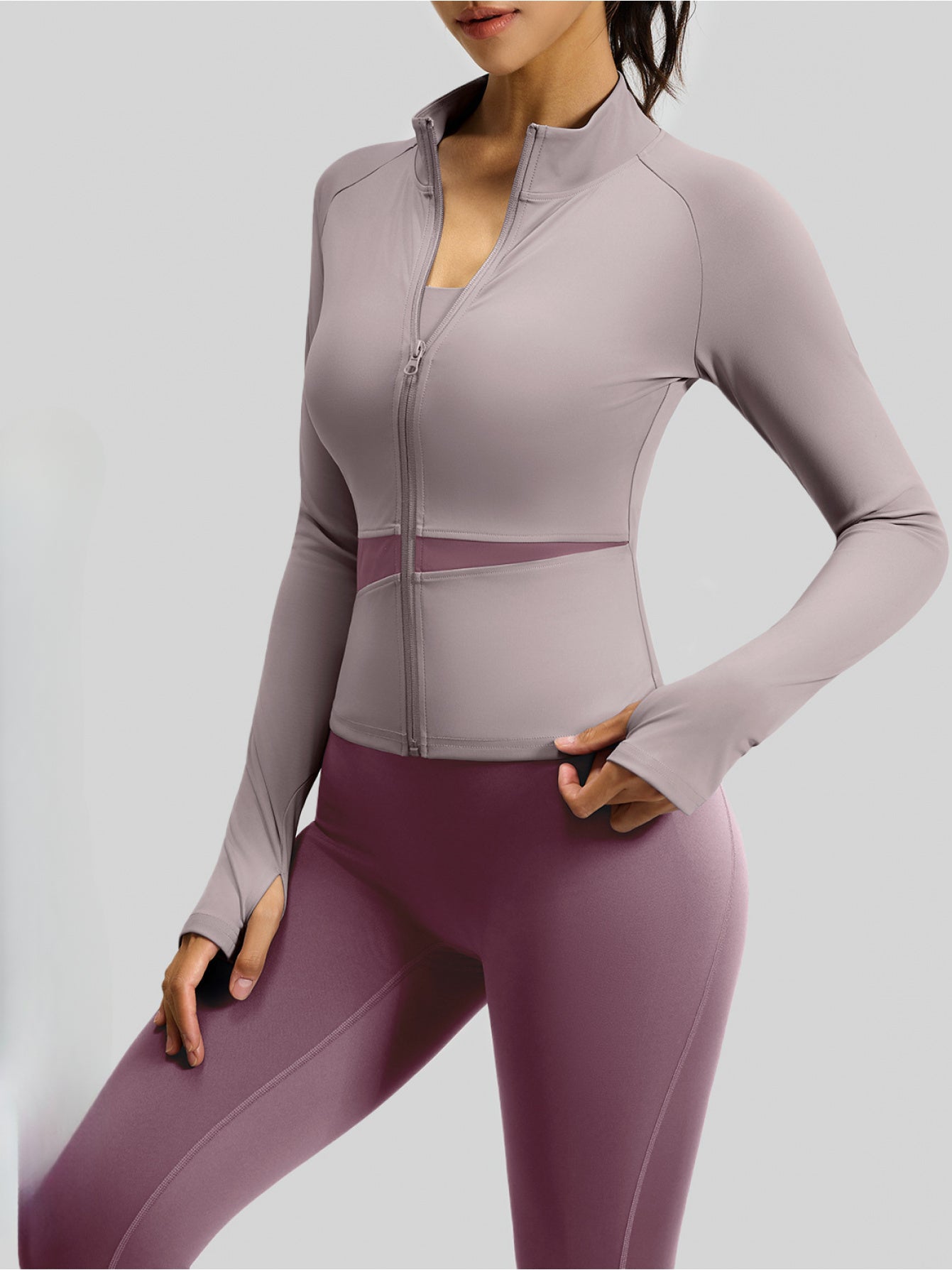 2pcs Color-Blocked Yoga Ensemble | Barely-There High-Stretch Exercise Attire | Women'S Body-Shaping Wear