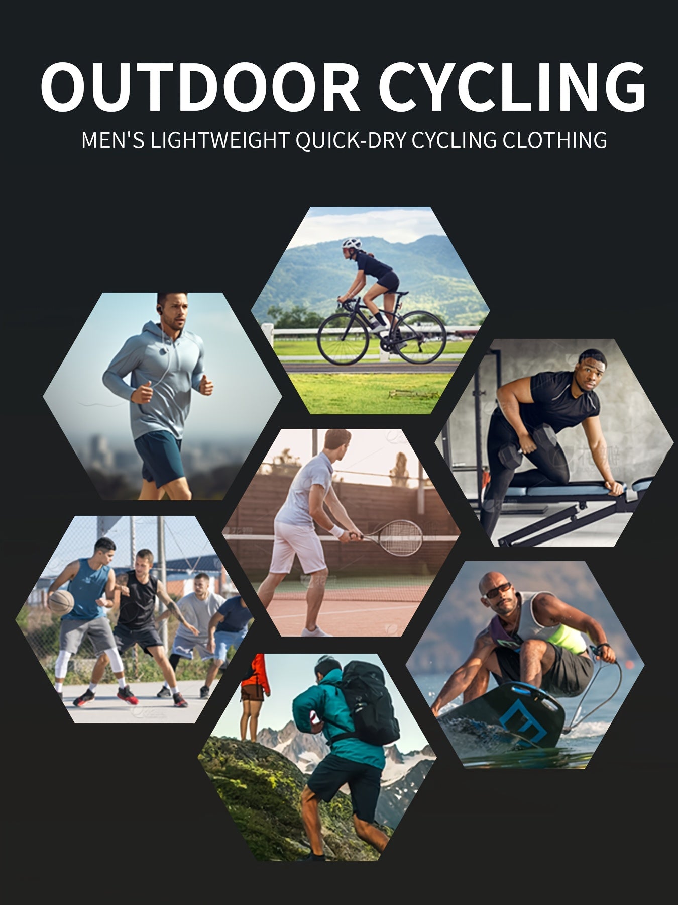Men Fitness 4 Piece Moisture Wicking Training Set Performance