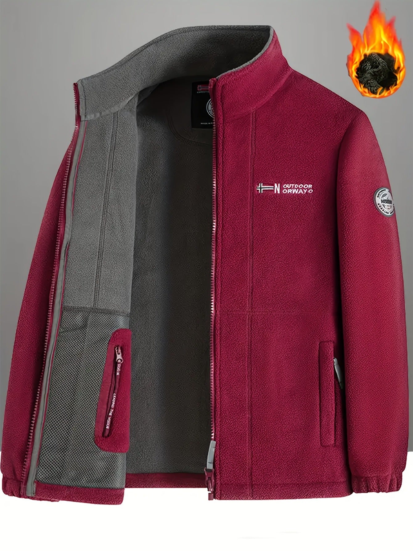 Men's Jacket Fleece-Lined Winter Outerwear For Men