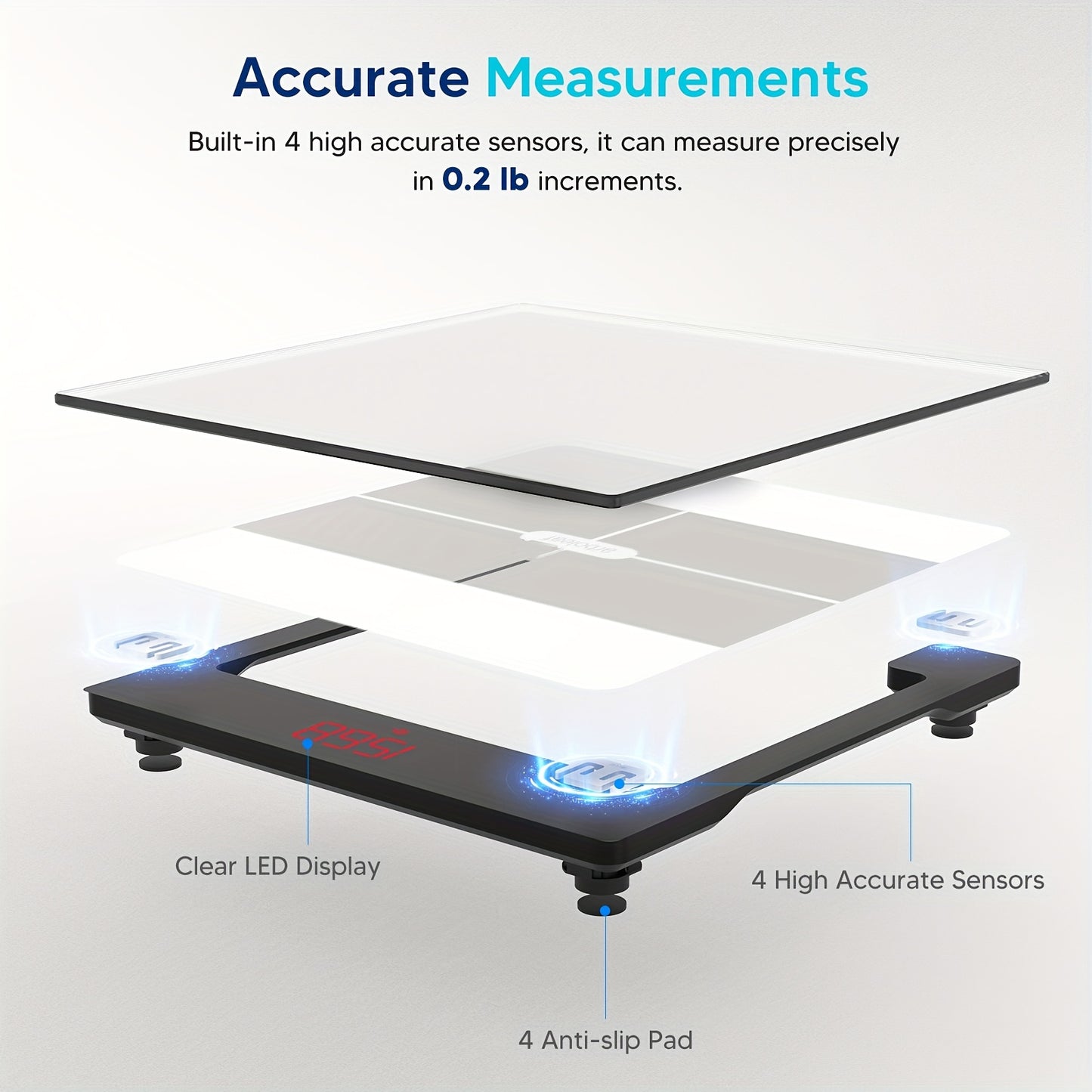 Arboleaf Fitness Body Scale With Wi-Fi Sync And 14-Parameter Analysis