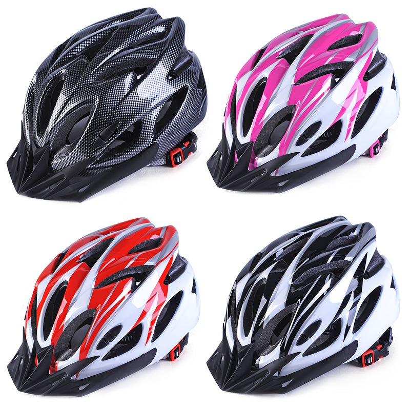 Bicycle Helmet, Unisex Adjustable Lightweight, Breathable Ventilated Honeycomb Design, Built-in Cushioning Pads Sun Visor, Safe Comfortable Riding Experience for Cycling