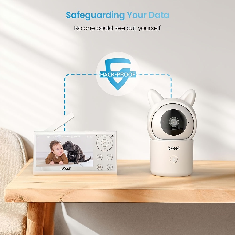 IEGEEK Baby Monitor 1080P Split-View With 2 Cameras