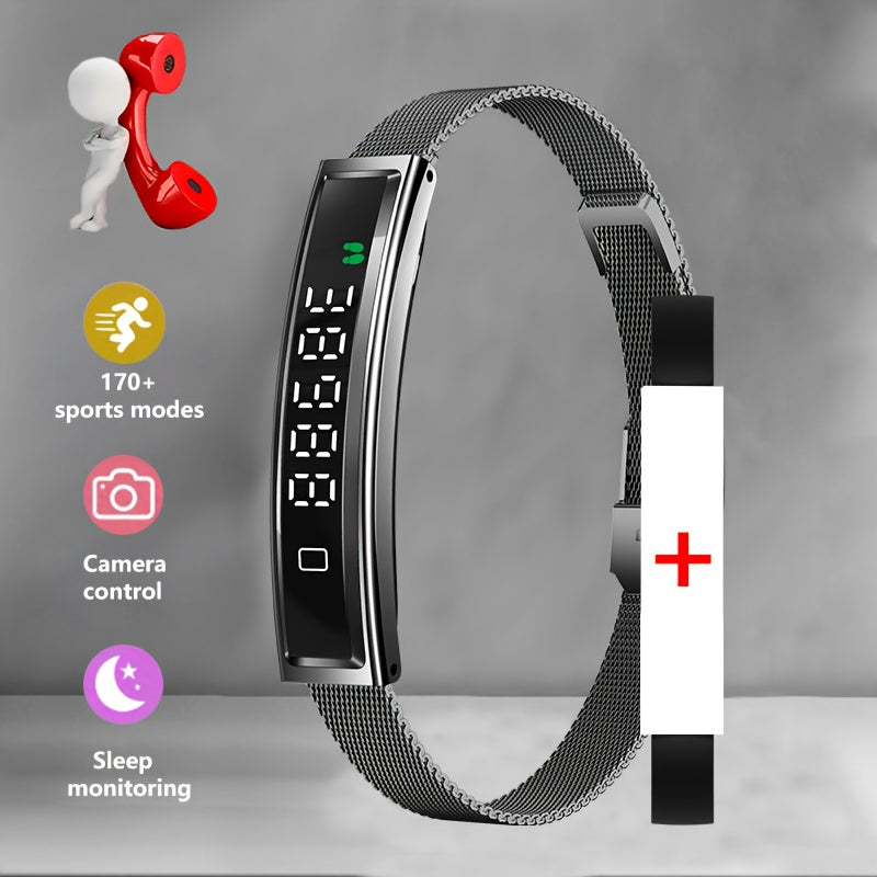 Intelligent Wristband Featuring a High-Definition Touchscreen, Made with a Zinc Alloy Casing, Equipped with a Sports Tracker And Step Counter - a Versatile Fitness Watch That Works with Both Iphone And Android, Has a USB Rech