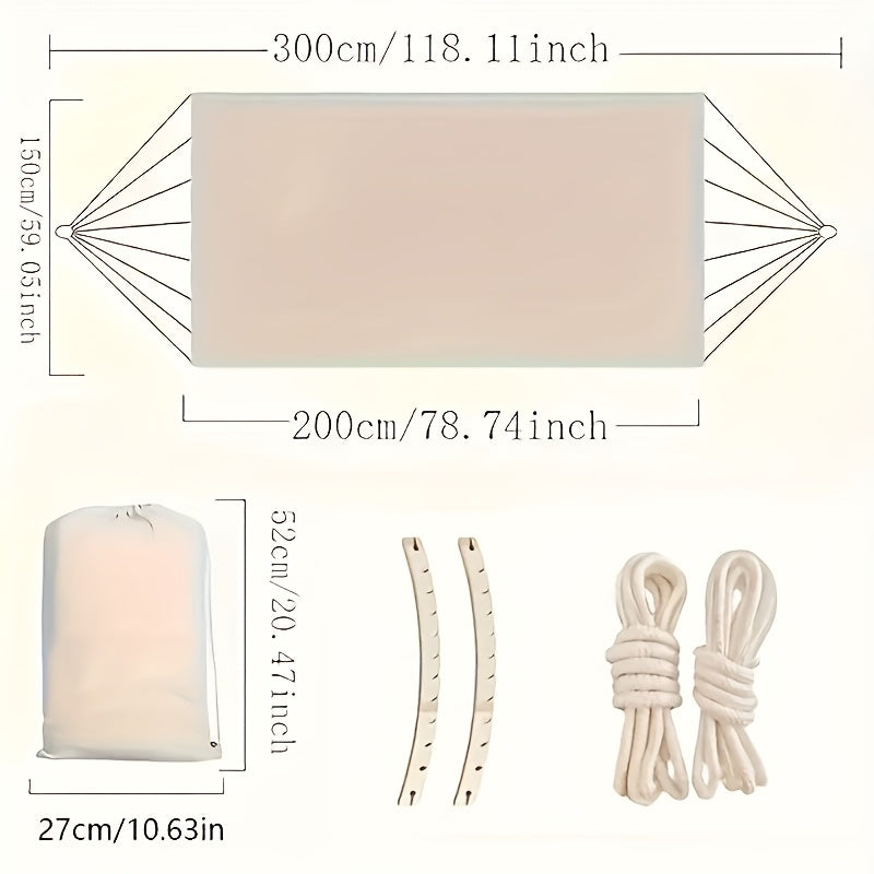 Tusheng Hammock Bohemian Canvas With Anti-Tipping Support