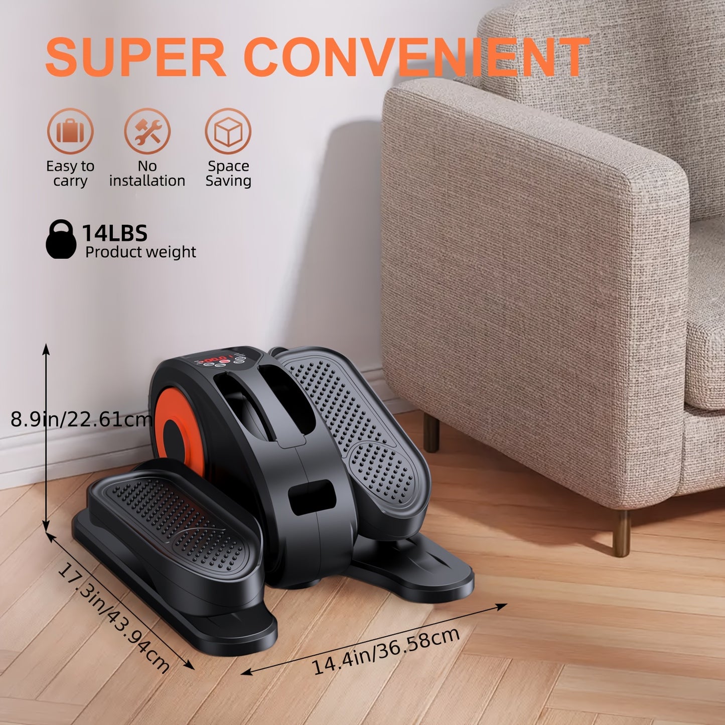 Elliptica Under Desk Elliptical, Quiet Seated Pedal Exerciser