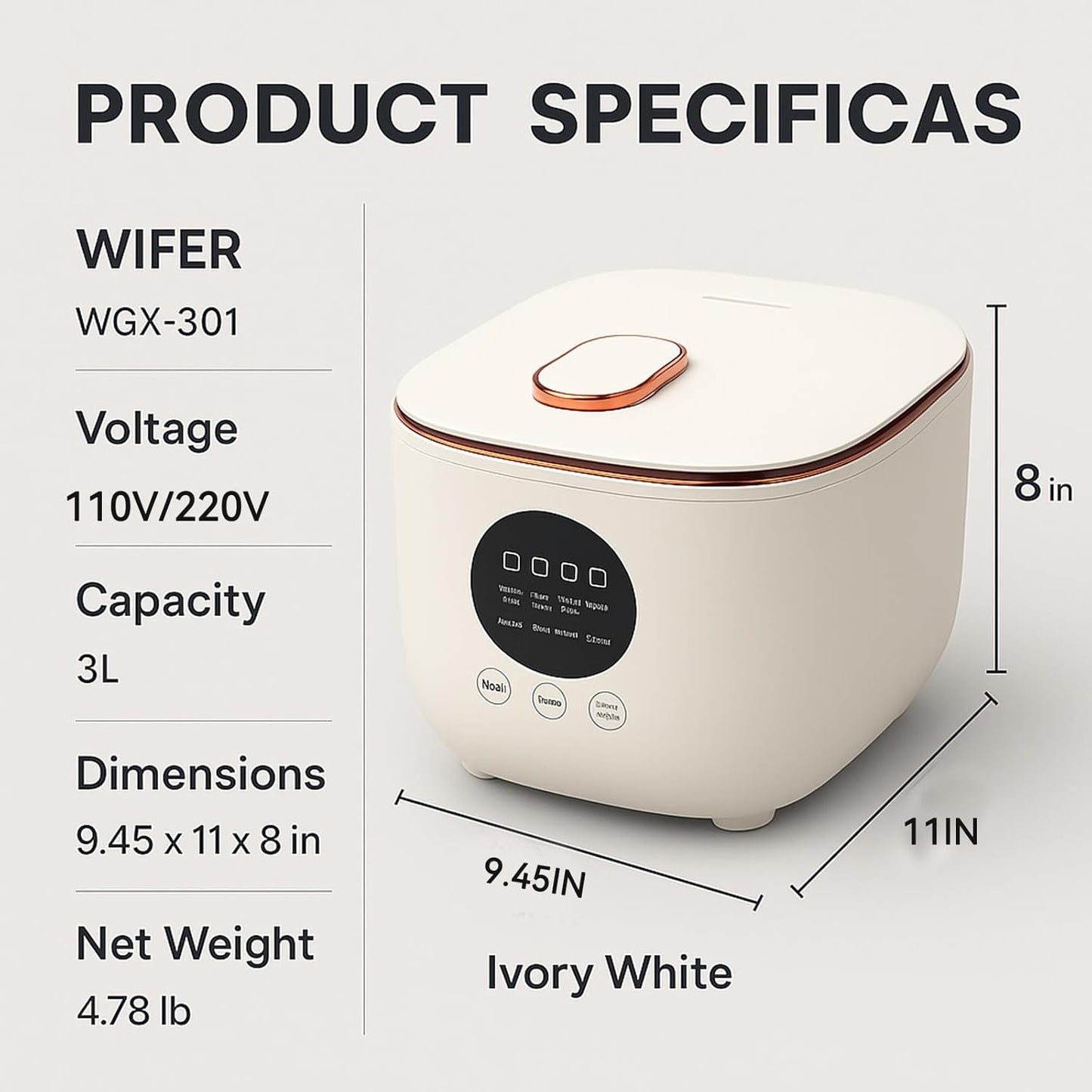 Electric Rice Cooker Low Sugar 101.44oz - Smart Carb Reducing Rice Cooker with Steamer Basket, Ceramic Inner Pot& Stainless Steel Filter, Compact Pressure Cooker for Healthy Cooking, 1-4 People, Meal Prep, Spacesaving Design,