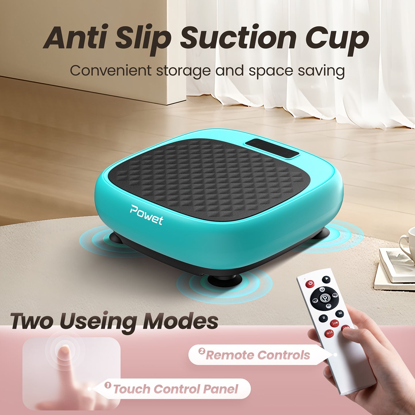KERDOM Mini Vibration Plate Exercise Machine For Full-Body Workouts, Low-Noise Fitness Platform Vibrating Shaking, Speed Adjustable Full Body Shaker Workout Vibrate Stand Shake Board Sport Gym Fat Burner, Home Exercise, Space