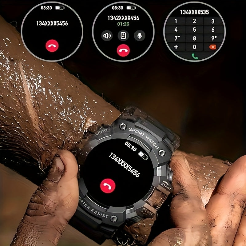 Smart Watches for Men (Answer/Make Call), Outdoor Watch with LED Flashlight, 1.32" TFT Screen Watch, 100+ Sport Modes, SOS, Sleep Tracker, Fitness Watch Health Watch for iPhone/Android - Cool Gifts for Men