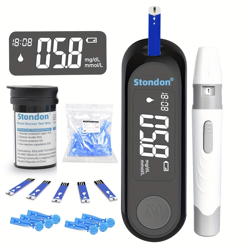 STONDON Blood Glucose Monitoring Kit High Accuracy Test Strips