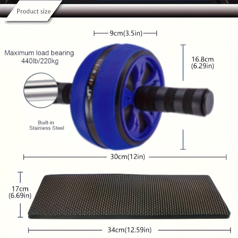Ab Roller Kit With Ultra-Wide Base