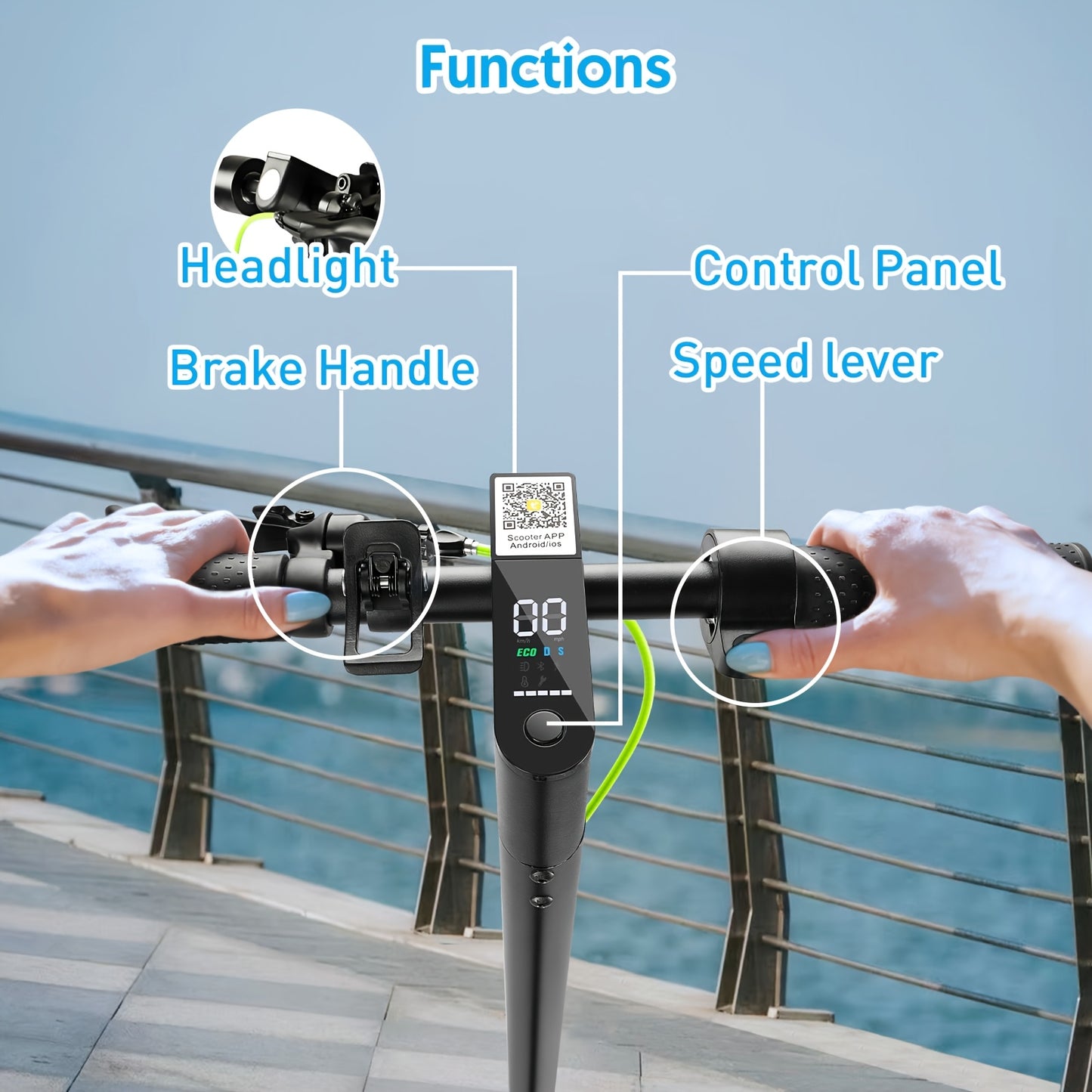 Lightweight Foldable Electric Scooter ,8.5" -10" Solid tires 7.8AH-15.6AH Battery, 19MPH  Speed, 350W-500W motor, 15-25 Miles Range ,Urban Commuting, Portable Mobility, Christmas present, Modern,City Travelers, Adult，tuya a