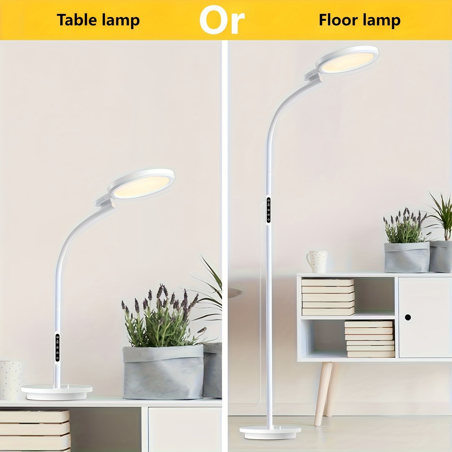 Round Floor Lamp UV Free 1000 Lumen LED Reading Light