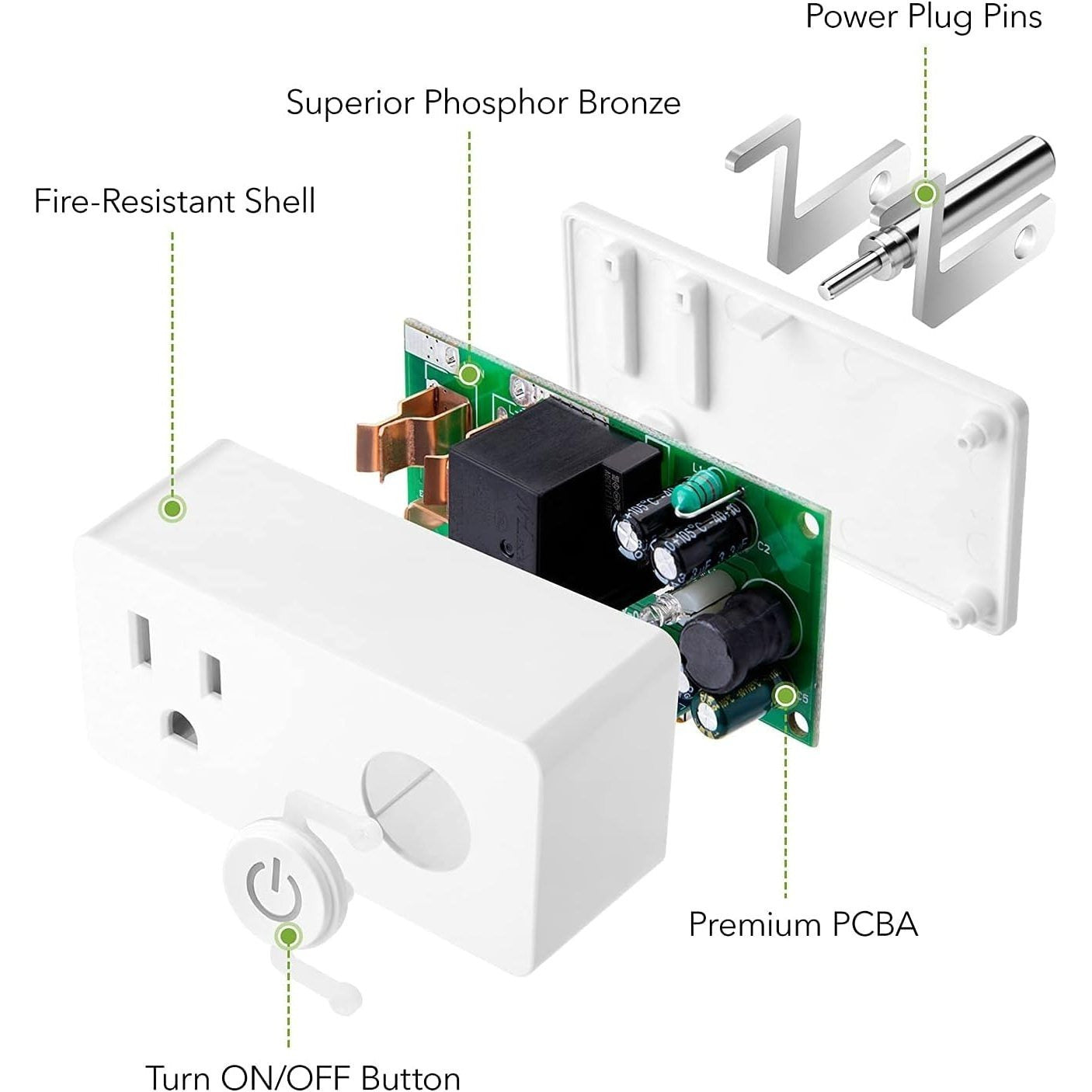 BN-LINK Smart Plug WiFi Bluetooth Remote and Group Control 4-Pack