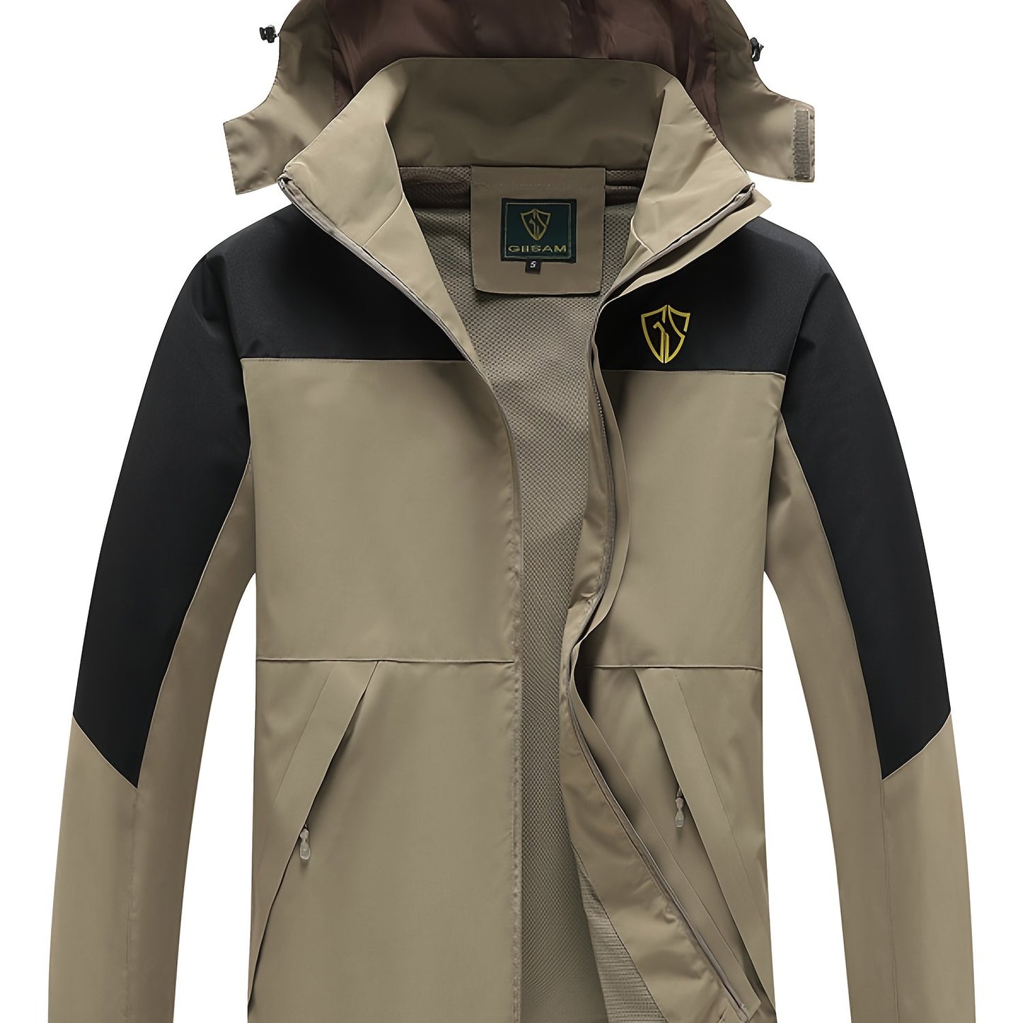 Raincoat Men's Polyester Jacket for Outdoor Adventures