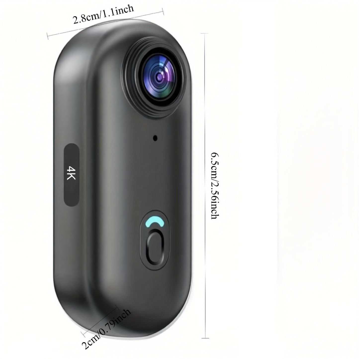MUOXUEQN Action Camera Mini 4K UHD WiFi Portable Body Cam