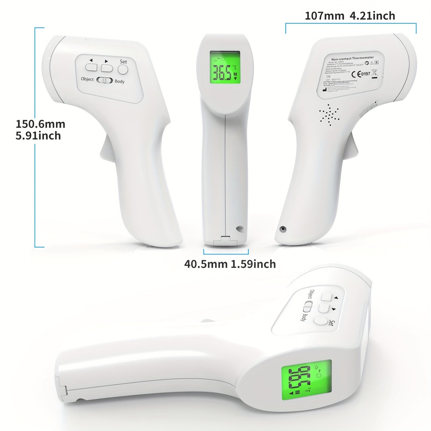 JIACOM Medical Forehead Thermometer Non Contact Infrared Display