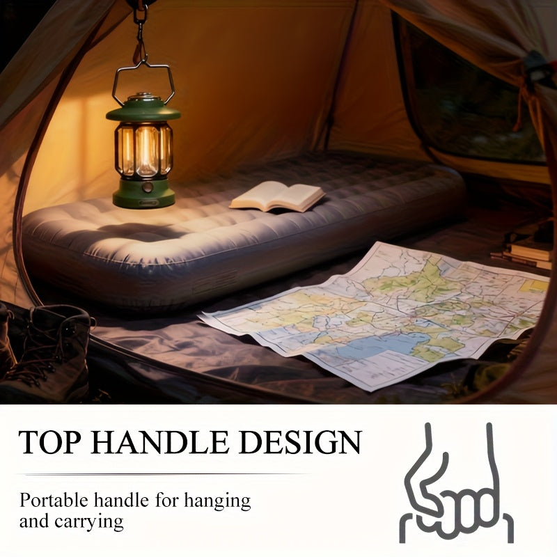 Camping Lantern Rechargeable, 3600mAh 900LM Battery Powered Hanging Vintage Camping Lights, Romantic Atmosphere Tent Light for Power Outage,Hiking, Party