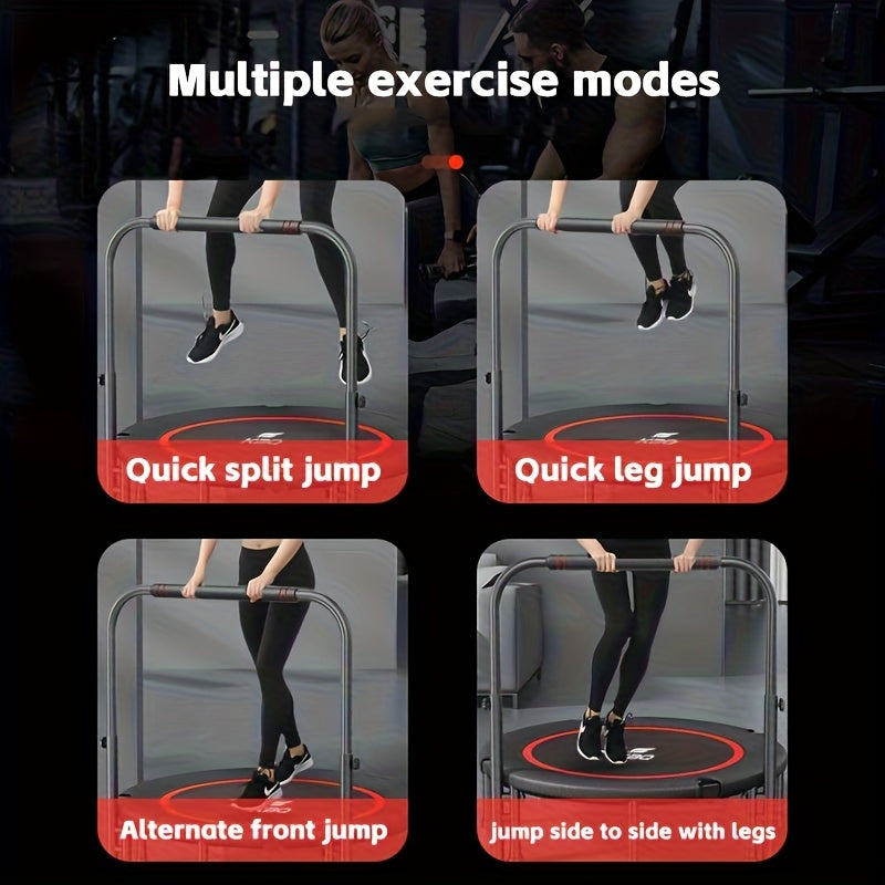 Trampoline With Adjustable Handles Iron Frame Silent Fitness