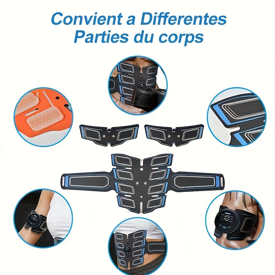 ABS Stimulator, EMS Stimulator, Muscle Training, Rechargeable EMS Fitness Massage Belt -6 Modes, 18 Level Intensity, Muscle Training And Physical Therapy Stimulator, Lithium Battery Power Supply, Can Be Used As A Gift For Men