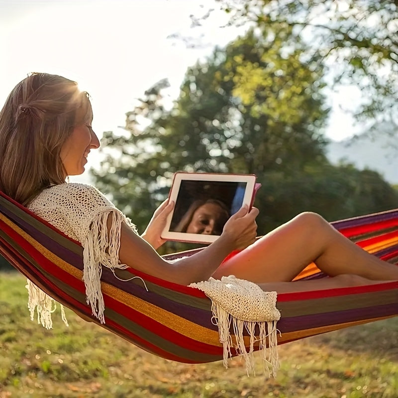 Tusheng Hammock Bohemian Canvas With Anti-Tipping Support