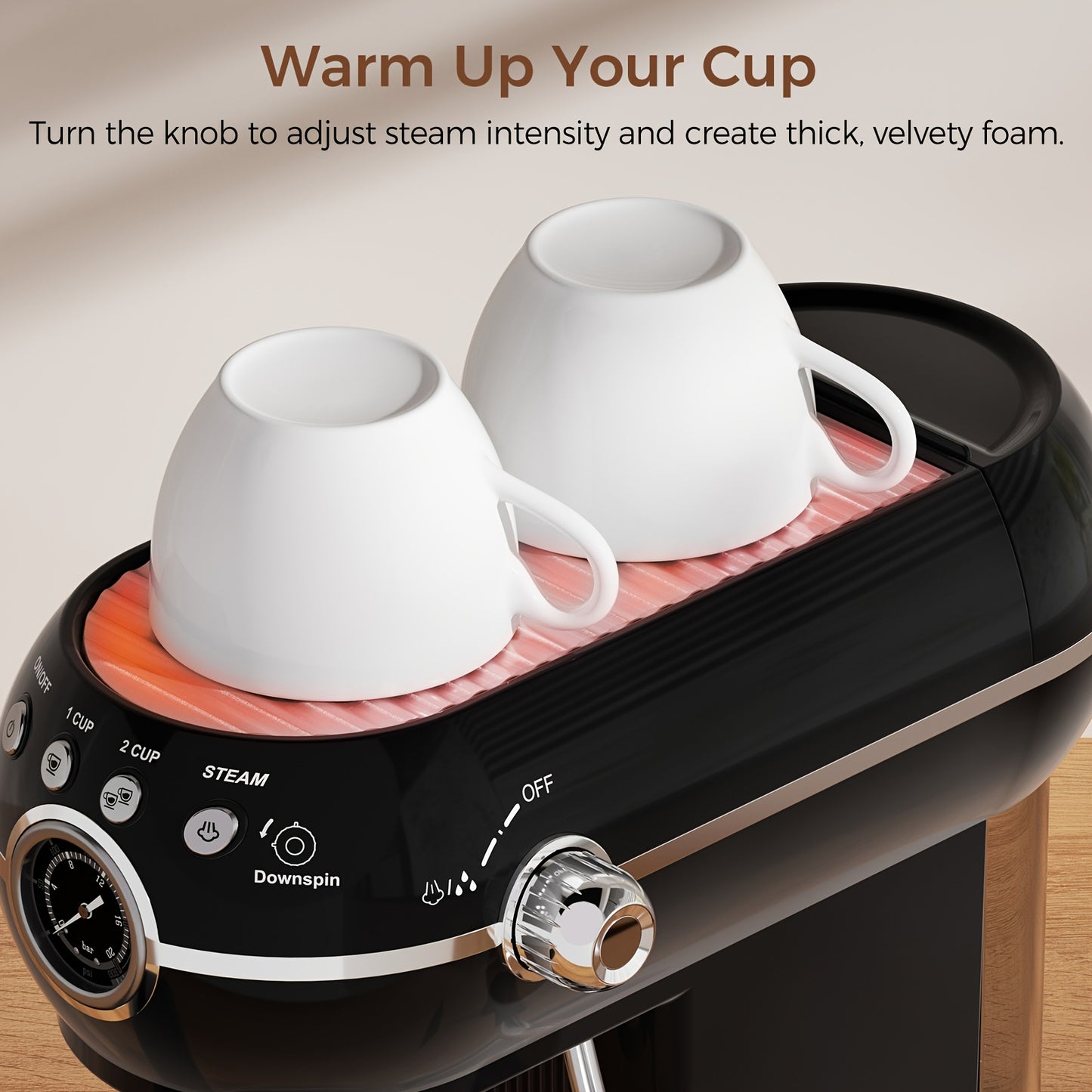 Espresso Machine With Milk Frother And 20 Bar Pressure