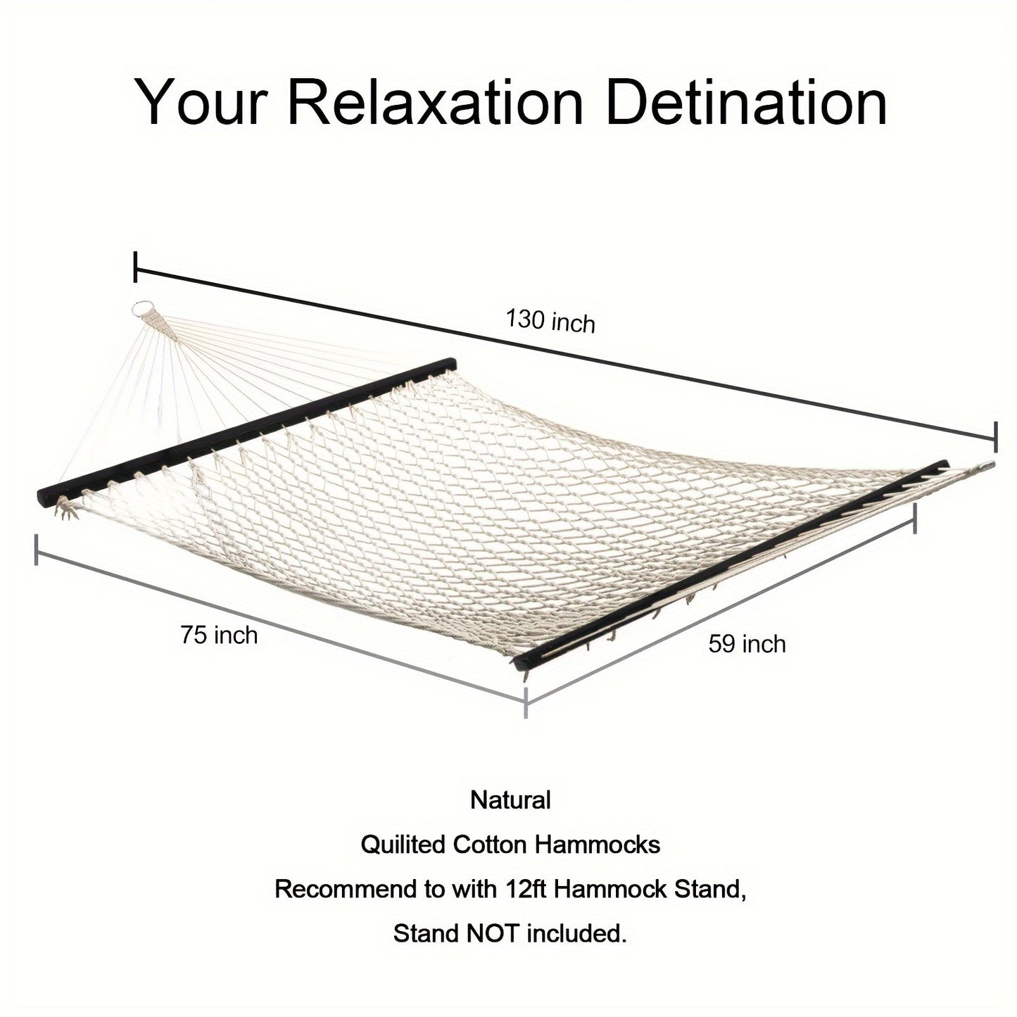 SZHLUX Hammock Handwoven Cotton Outdoor Relaxation