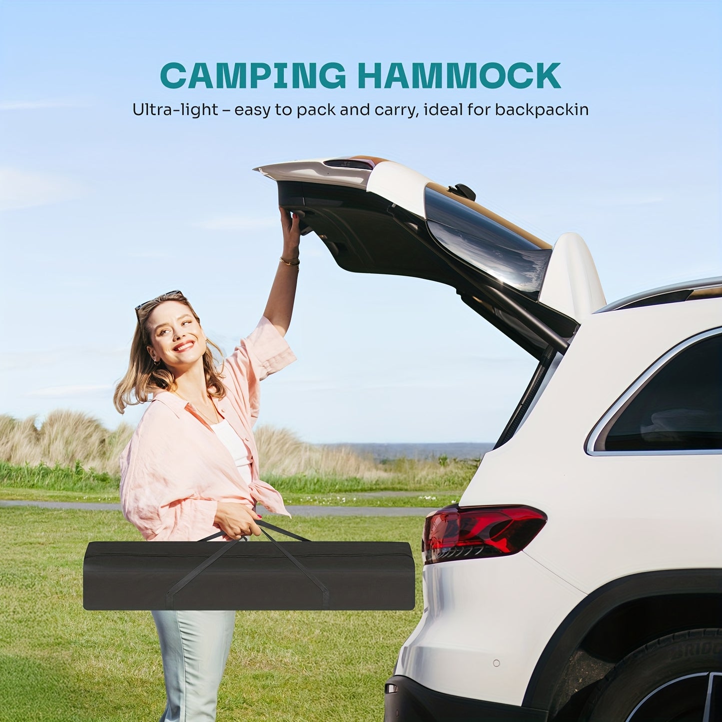 Antonia Double Hammock Space-Saving Stand Portable Steel Frame