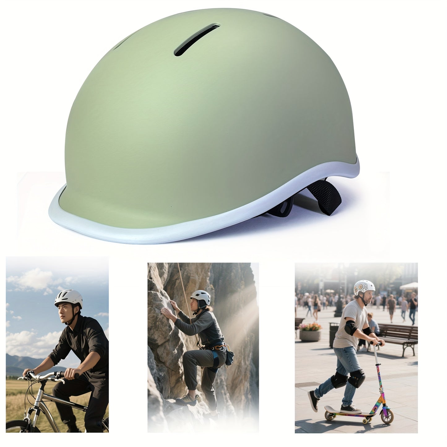 ARTOROO Multi-Sport Bike Helmet for Adults & Teens - Adjustable ABS Shell Skateboard, Scooter, And Bike Helmet with EPS Foam Liner, Lightweight Ventilation Holes, for Cycling, Roller Skating, And Urban Commuting, Skate
