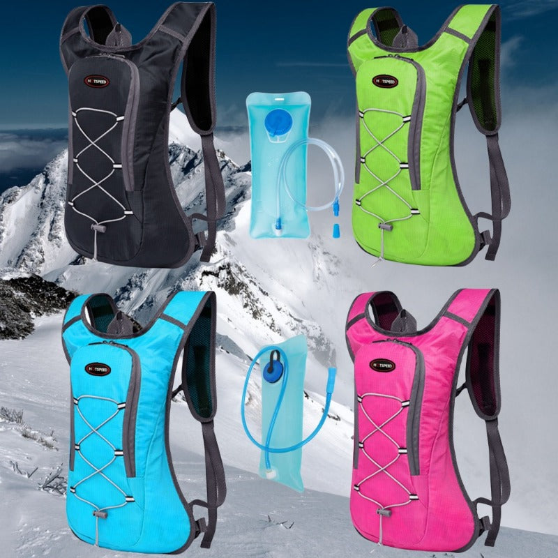 Sports outdoor breathable ultralight bicycle backpack with 2L water bag, outdoor sports cycling backpack, camping hiking running water bag