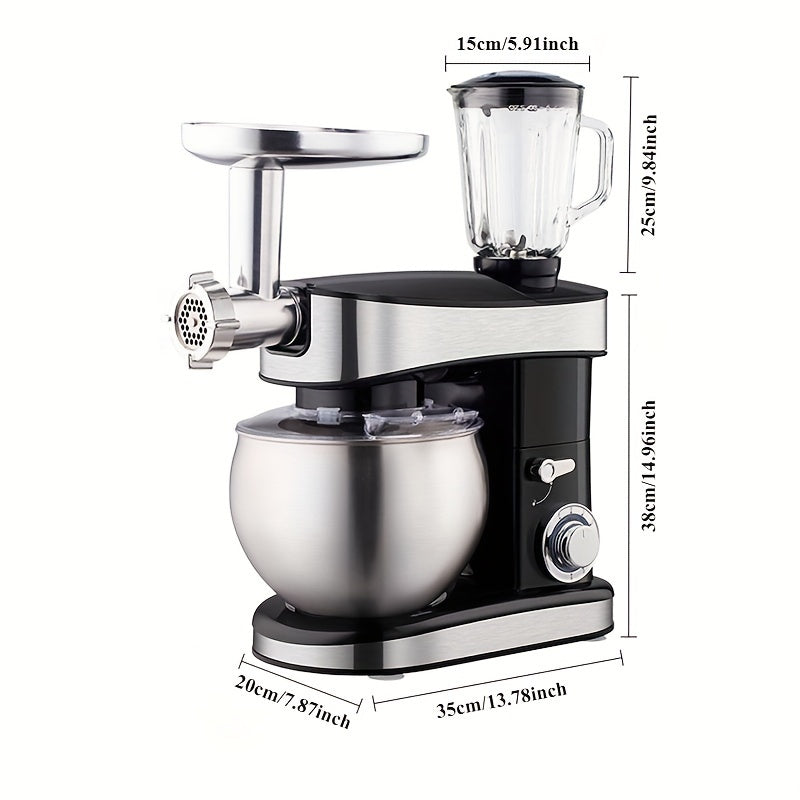 One Kitchen Electric Mixer, Featuring a 5-In-1 Design with Six Speed Settings And a Pulse Function, Comes with a 6.3QT Stainless Steel Bowl, Dough Hook, Mixing Attachment, Egg Whisk, And Spatula