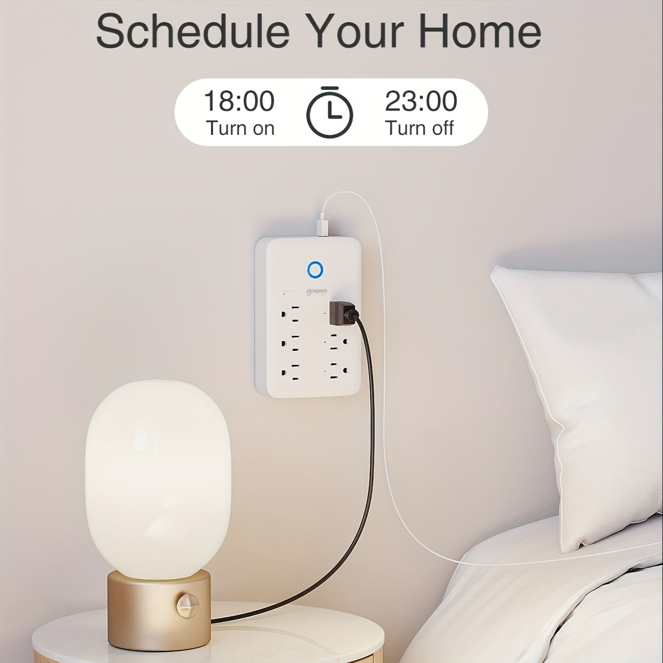 Gosund Power Strip With 3 USB Ports And Individual Outlets