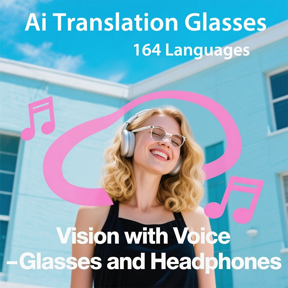 Ai Translator Smart Glasses Multi-Language Translation With Photochromic Lenses